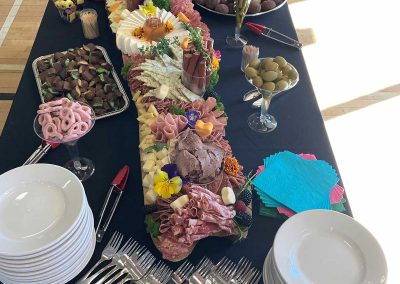 Charcuterie with sweets out on table